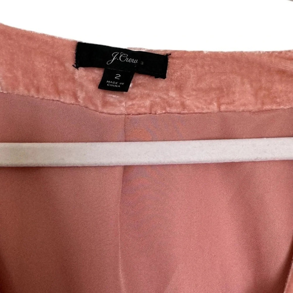 J. Crew Pink Blush Velvet Wrap Dress - Picture 5 of 6